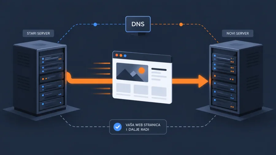 Preseljenje web stranice između poslužitelja uz provjeru DNS-a